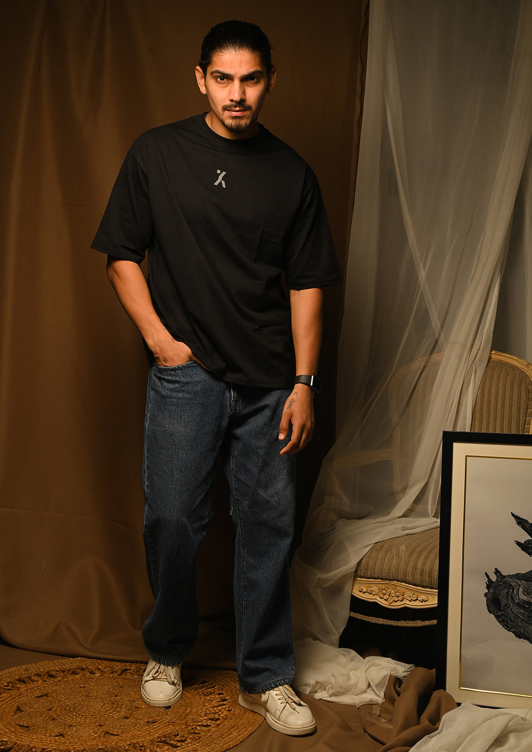 power of peace & Cssml Ndsmd Cross Drop Shoulder T-shirt Combo