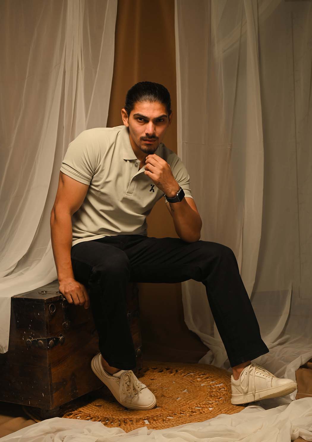 Polo T-shirt Combo (White & Grey)