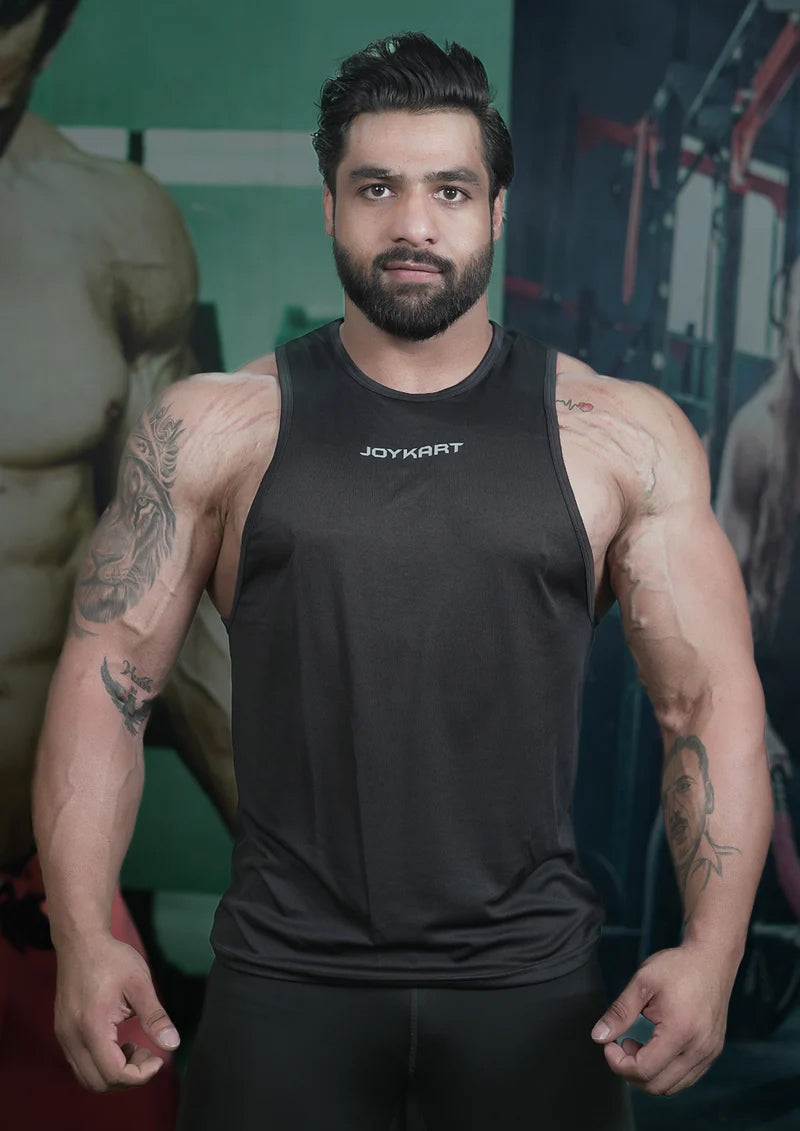 Men Classic Black Tank Vest