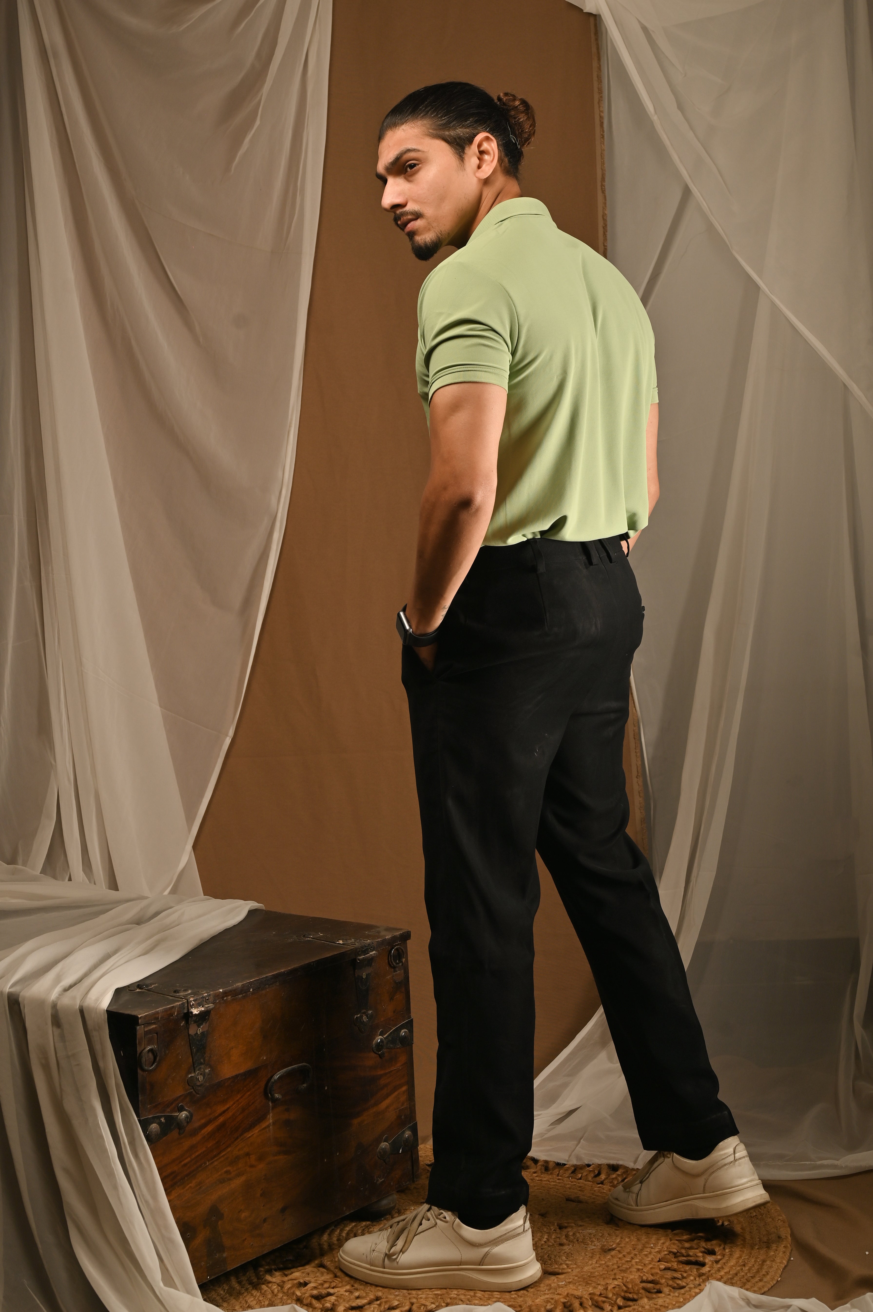 Men's Light Green Polo T-Shirt