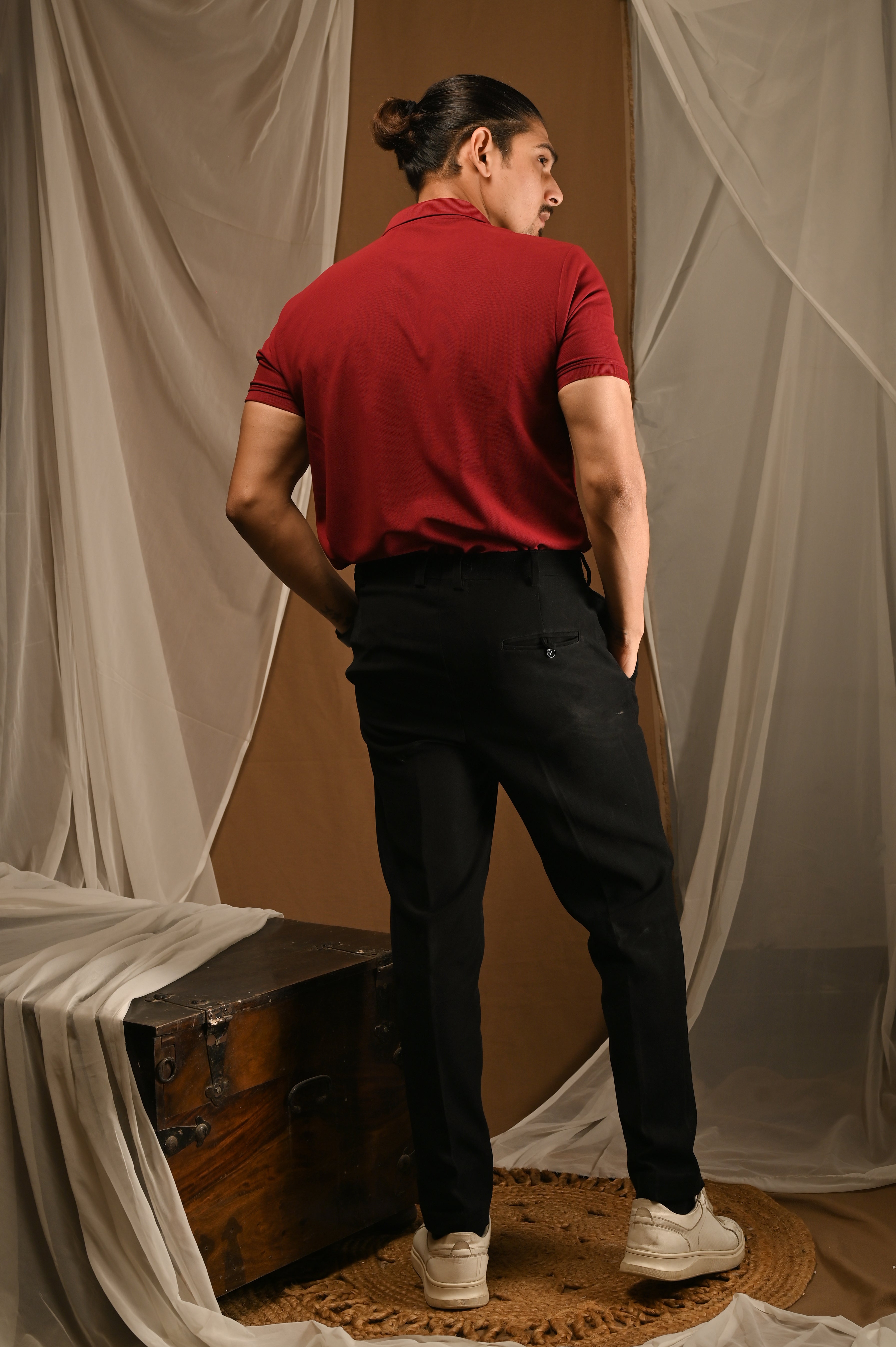 Men's Maroon Polo T-Shirt