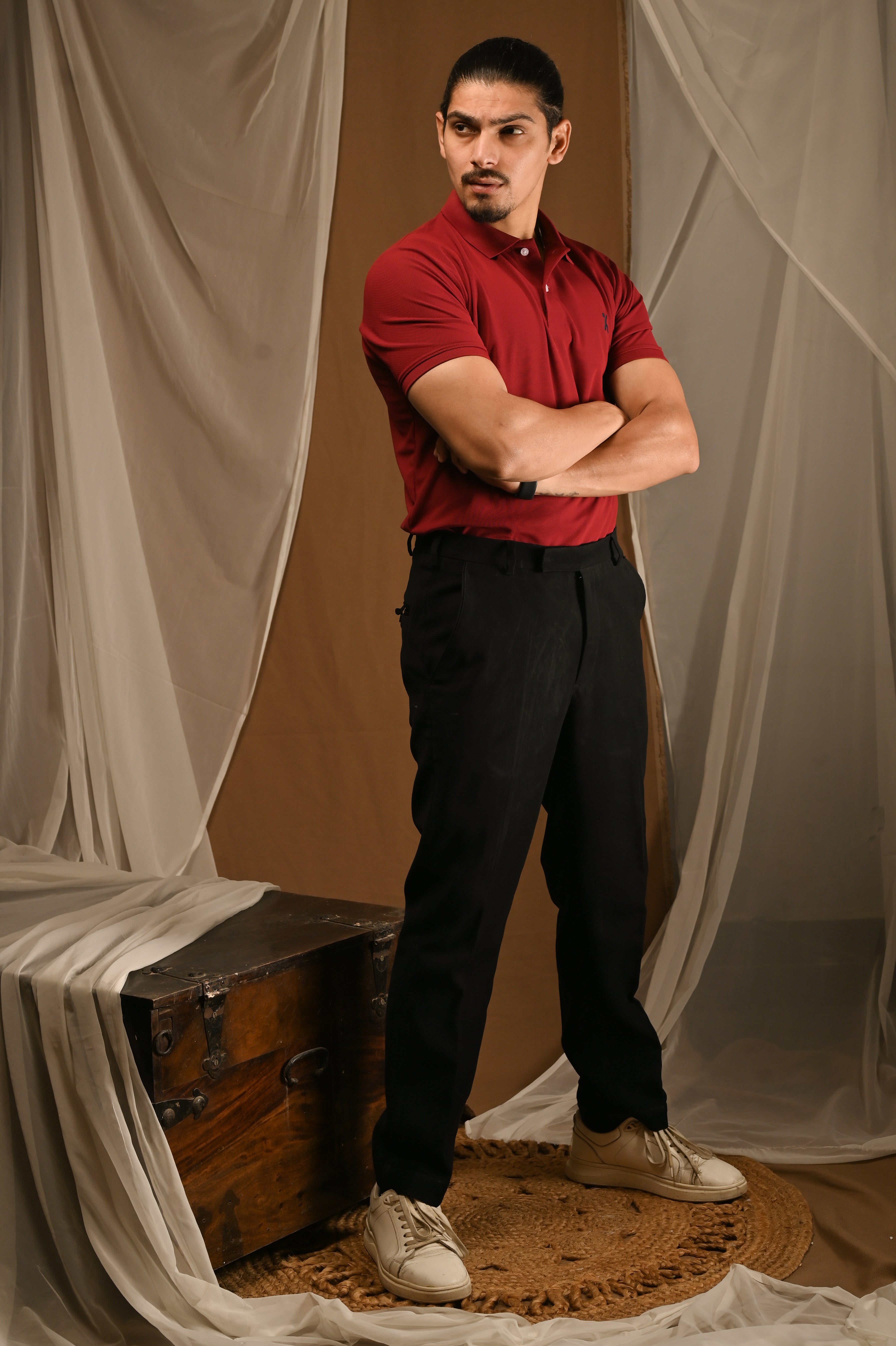 Men's Maroon Polo T-Shirt