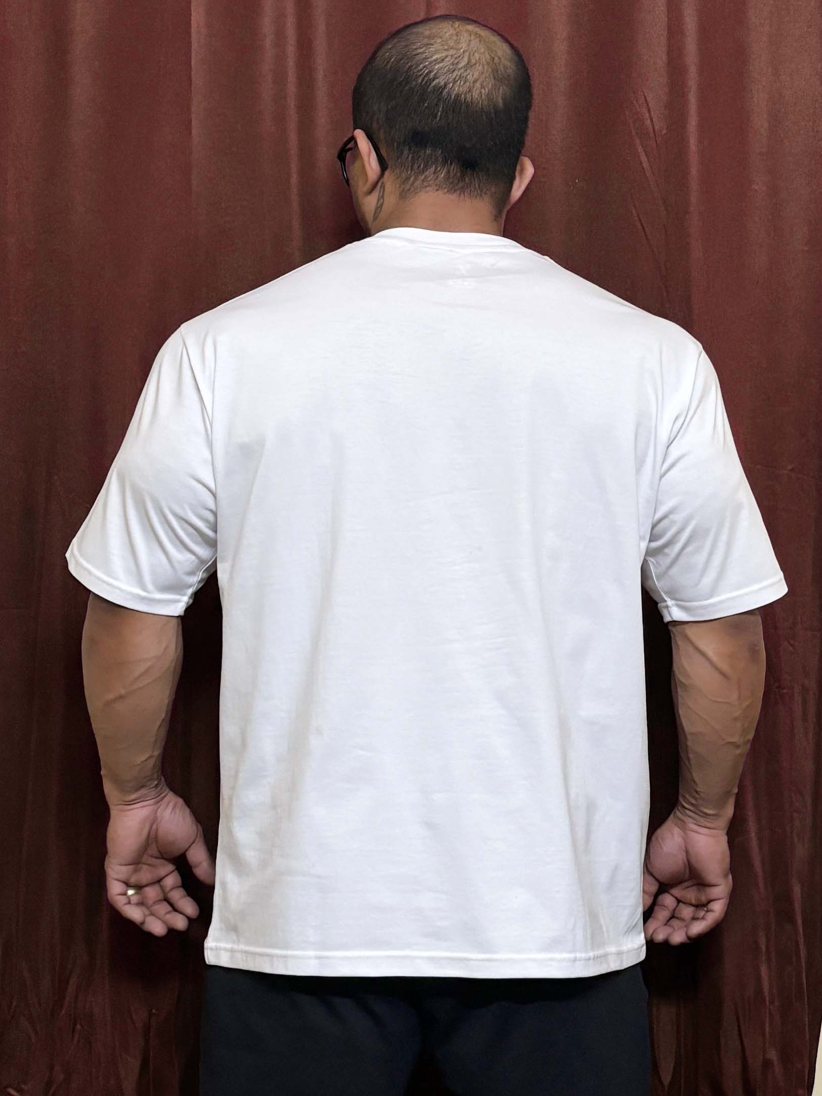 JOYKART WHITE DROP SHOULDER MEN'S T-SHIRT