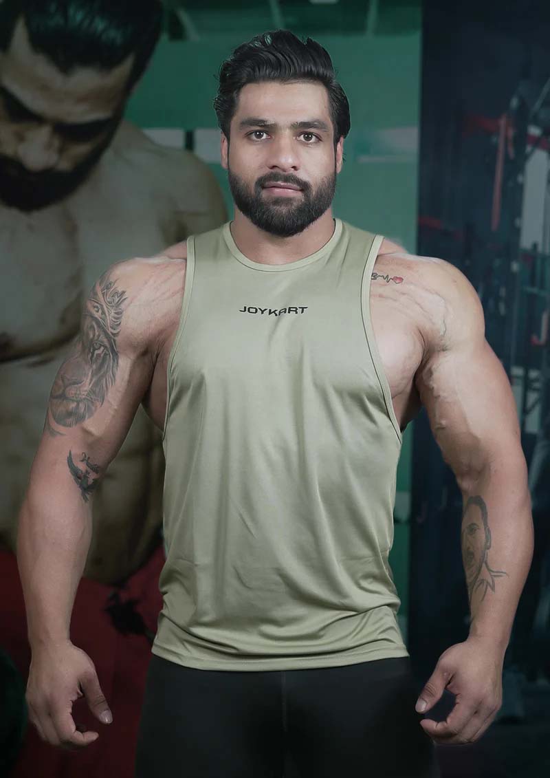 Men Classic Olive Tank Vest