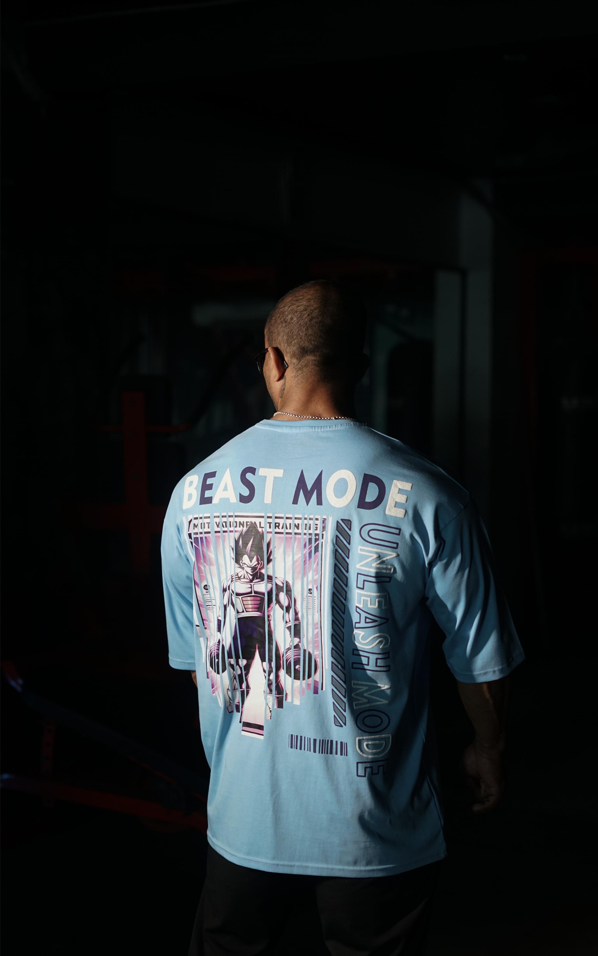 Beast Mode Printed Drop Shoulder T-shirt