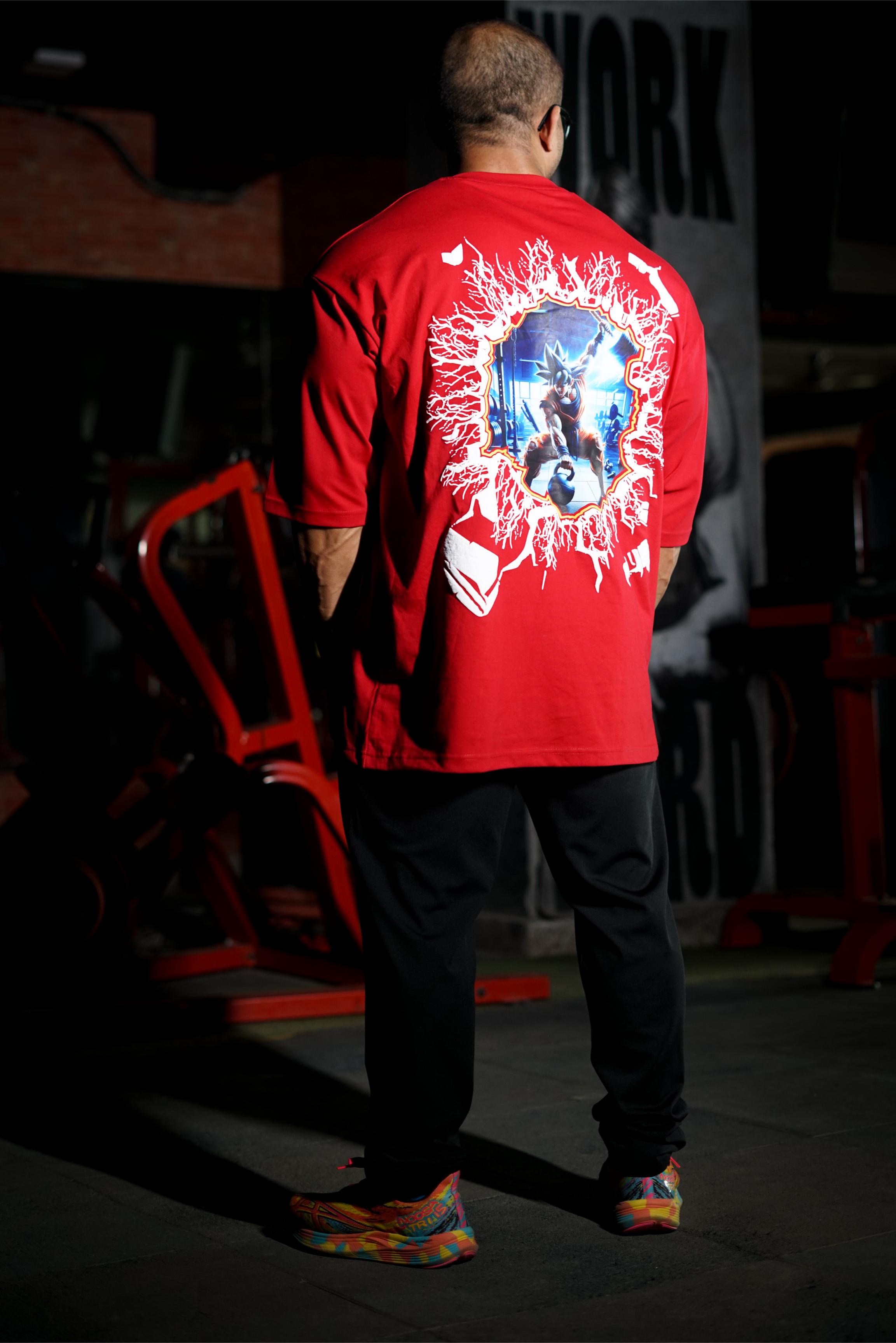 Anime Printed Drop Shoulder T-shirt