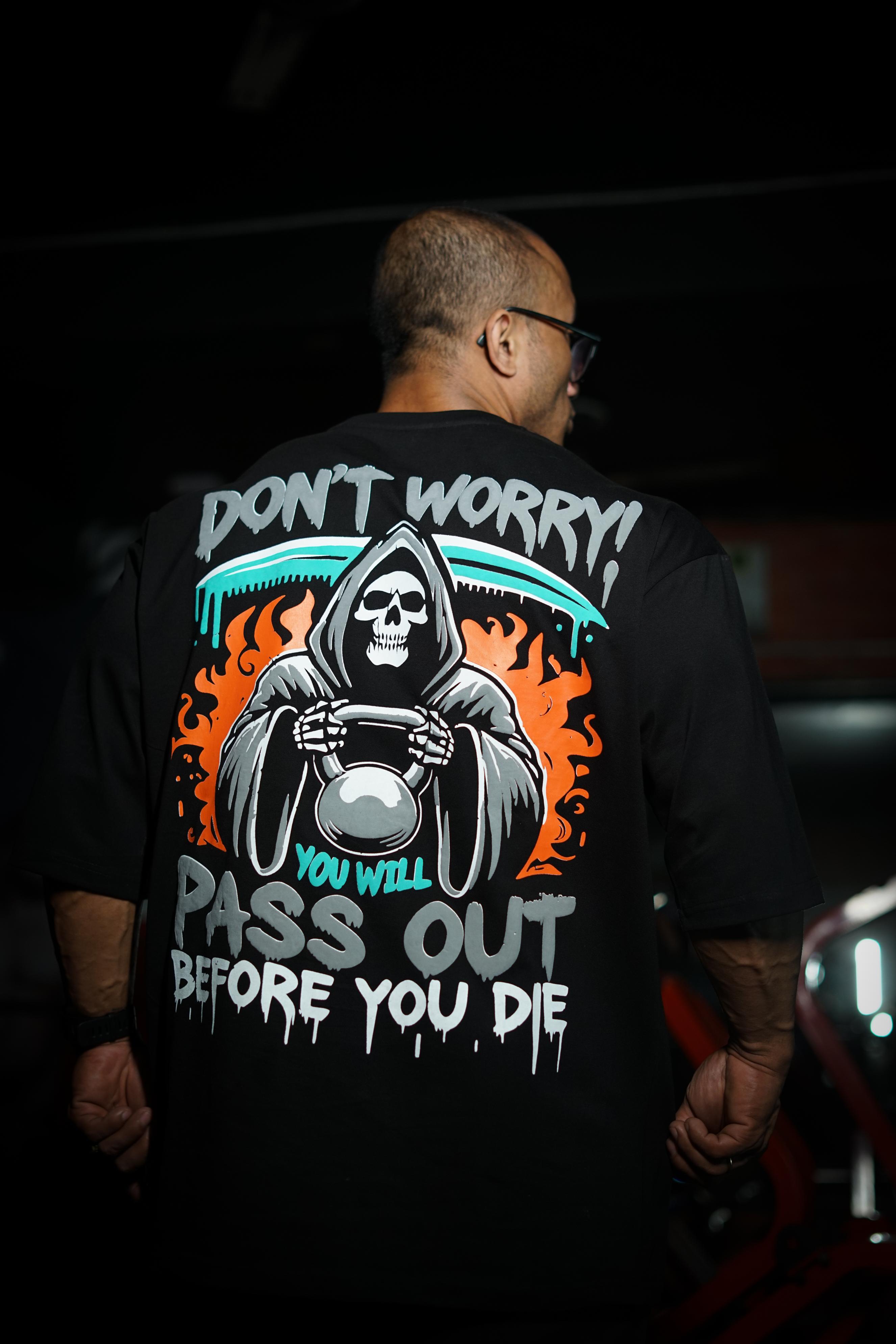 Don't worry printed Drop Shoulder T-shirt