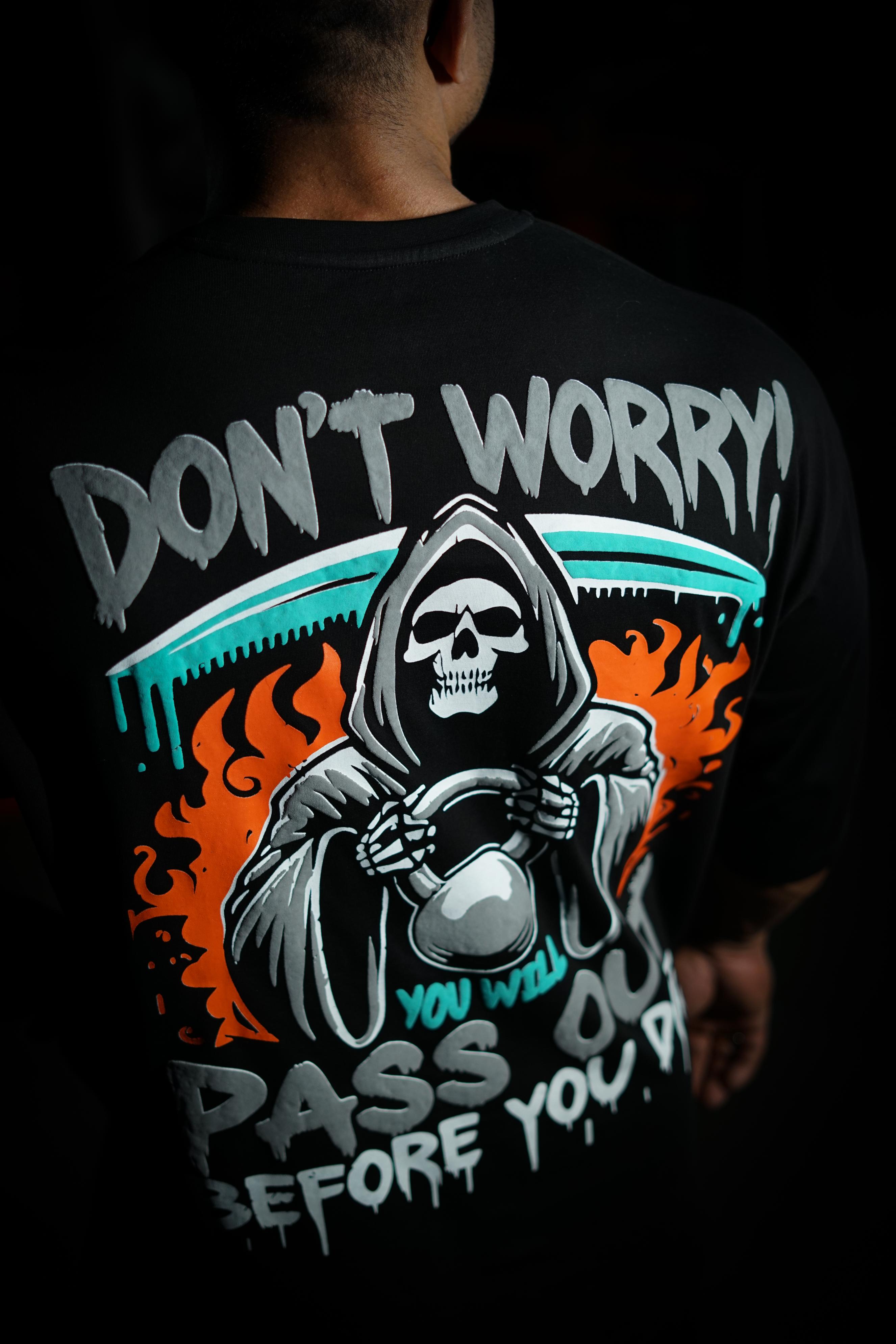 Don't worry printed Drop Shoulder T-shirt