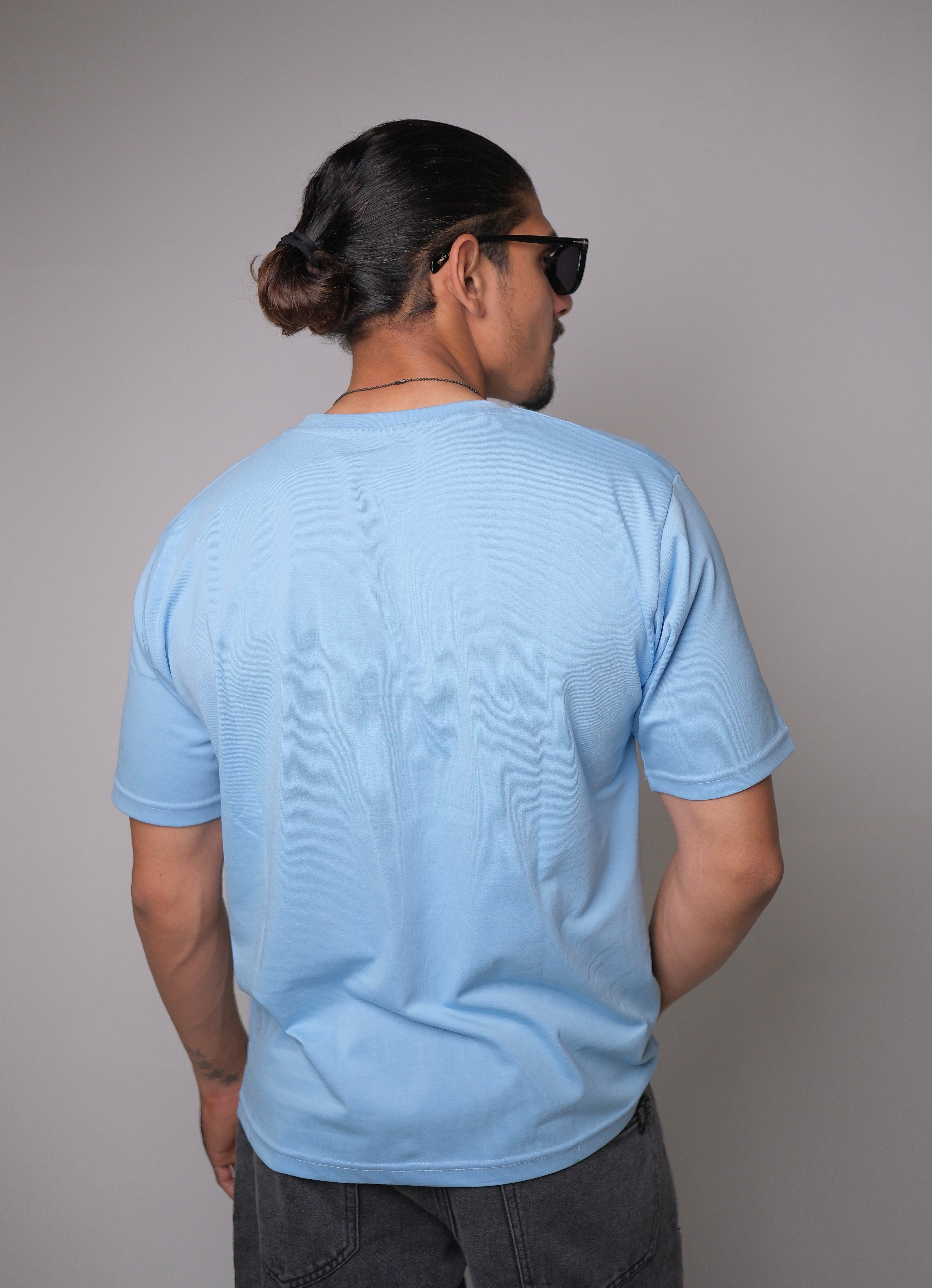 JOYKART SEA GREEN ROUND NECK SLIM FIT MEN'S T-SHIRT