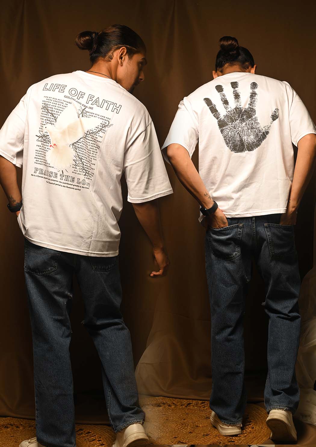 Faith & Talk To my hand Drop Shoulder T-shirt Combo