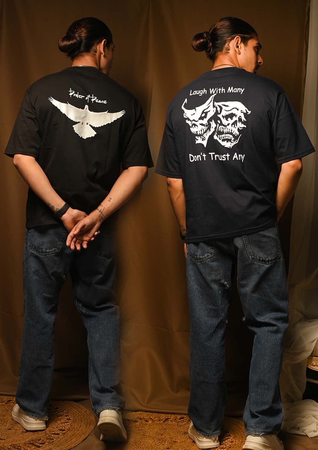 Peace & Don't Trust Drop Shoulder T-shirt Combo