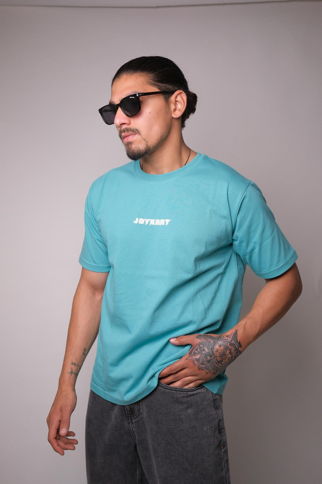 JOYKART ROUND NECK SLIM FIT MEN'S T-SHIRT ( Light Blue, White, Sea Green )