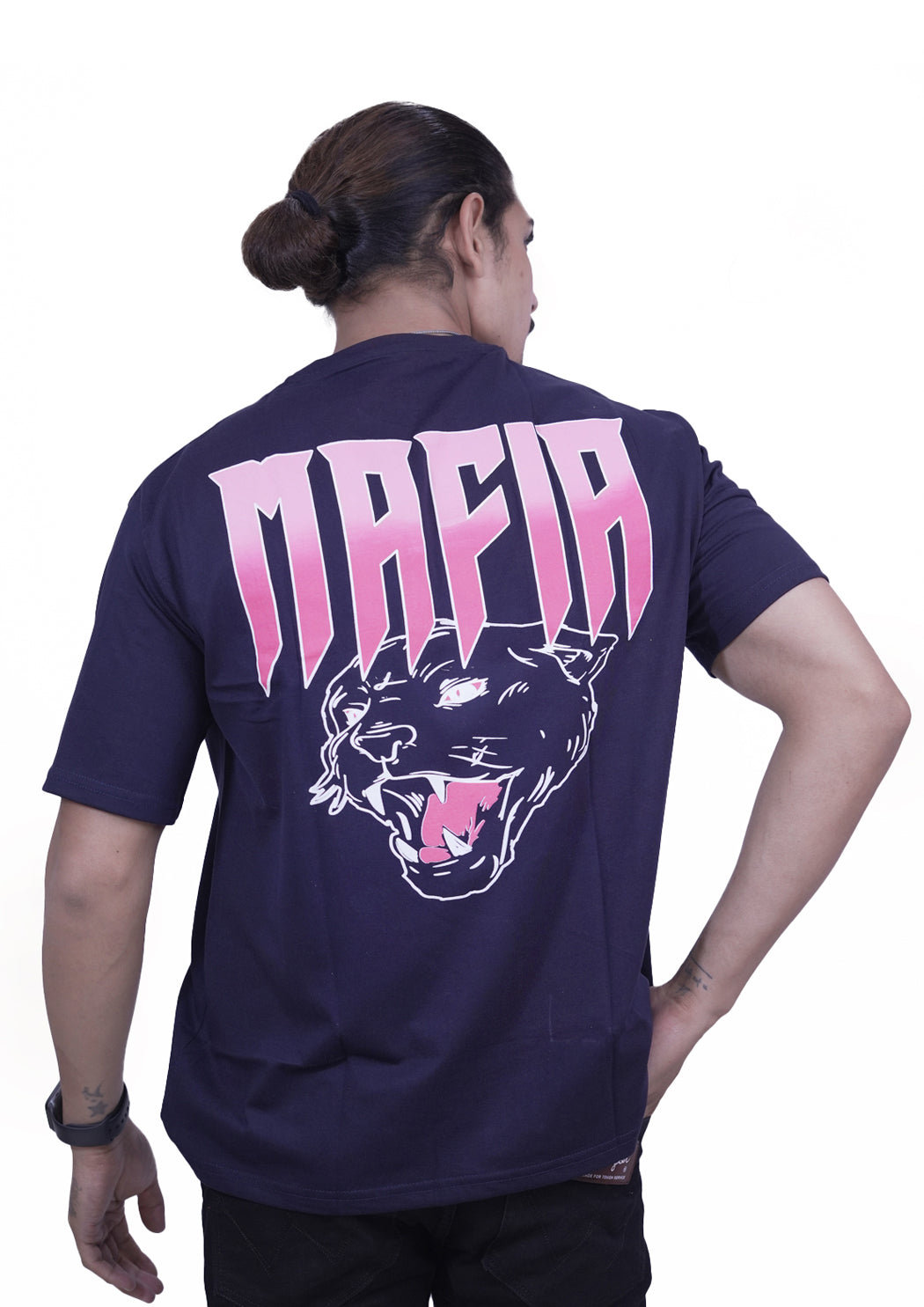 Men's Mafia Printed Drop Shoulder T-shirt